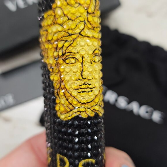 Versace Crystal-Embellished Lighter Case RARE | Designer Accessory | Medusa Head - Picture 7 of 7